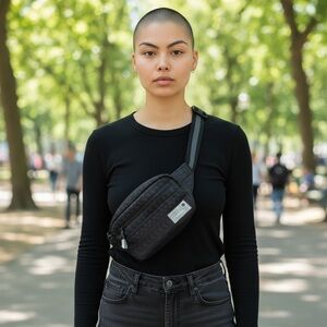 Hex // Crossbody Bag // Fanny Pack // Black Pattern